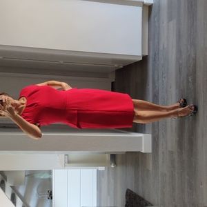 Bebe Red Fitted Business Dress